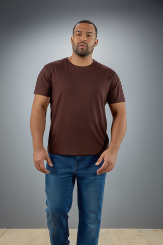 CAMISETA MAS MC ESSENCIAL OGOCHI MARROM ESCURO 1109