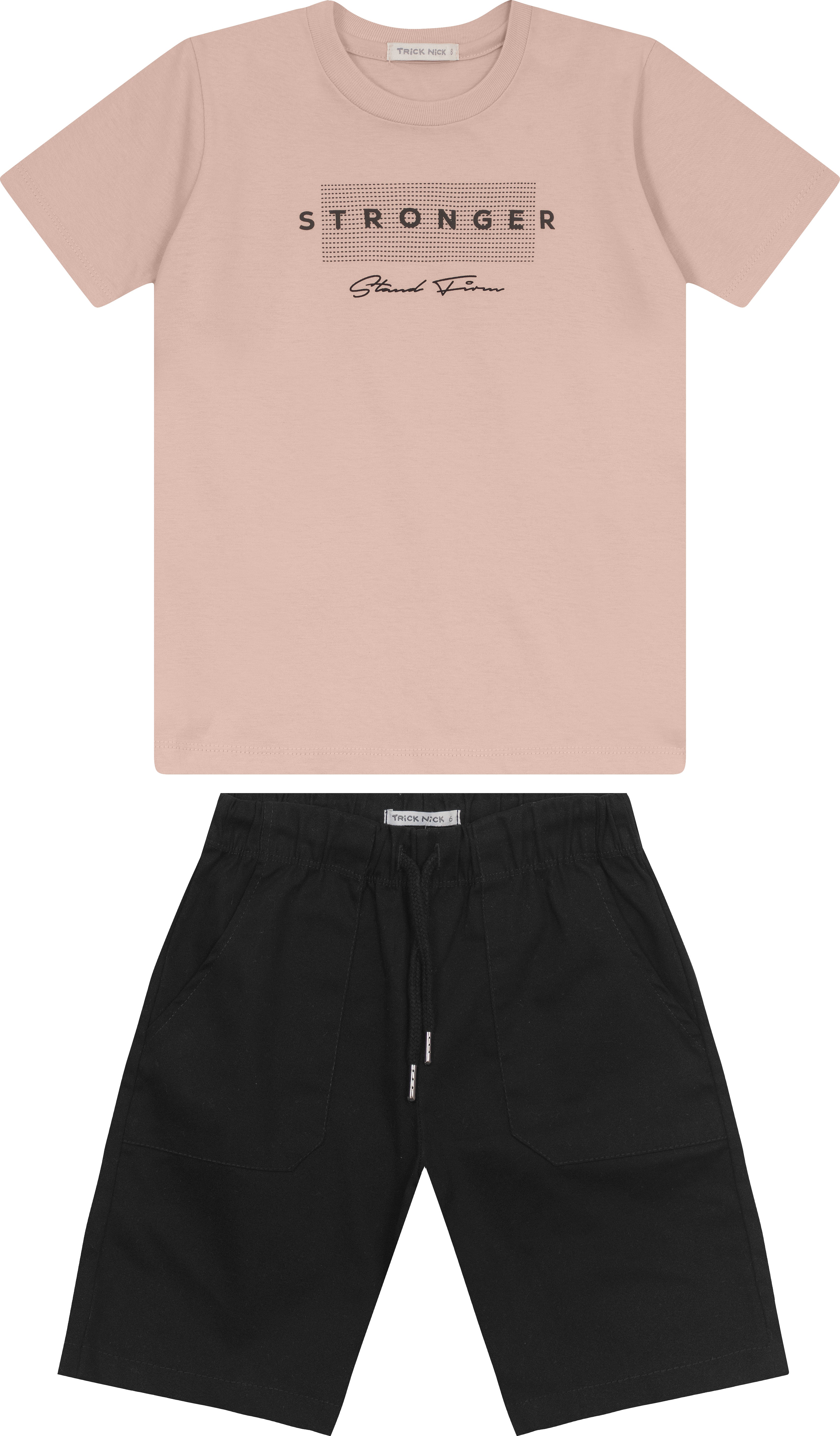 CONJ MAS CAM STRONGER RELEVO E BER SARJA CRISTAL ROSA/PRETO