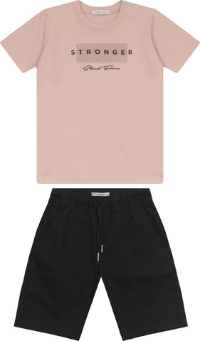 CONJ MAS CAM STRONGER RELEVO E BER SARJA CRISTAL ROSA/PRETO