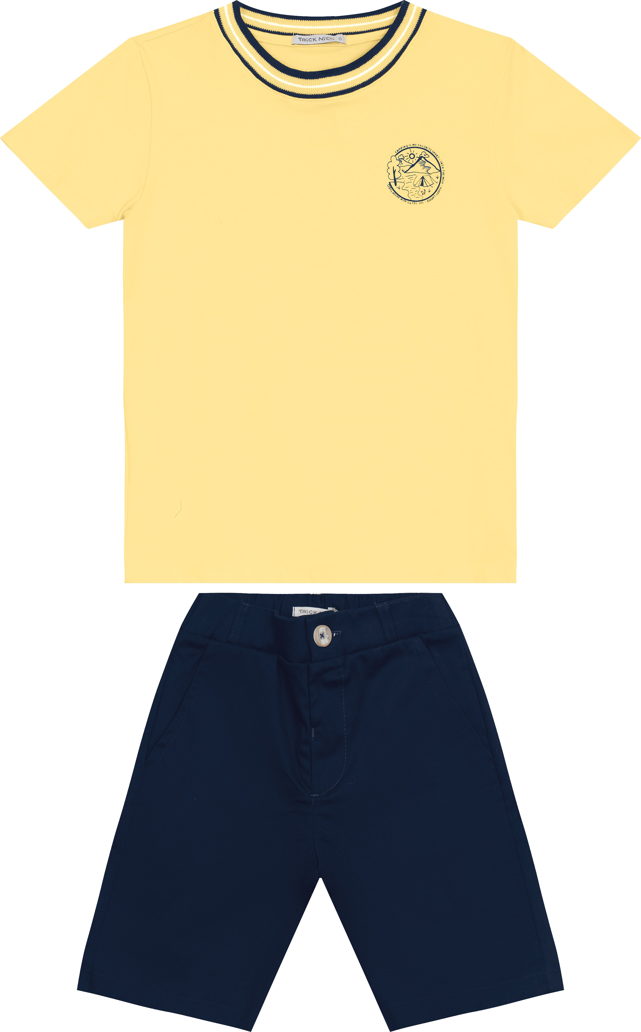 CONJ MAS CAM GOLA ELAST CAMPING BER SARJ BAUNILHA/MARINHO