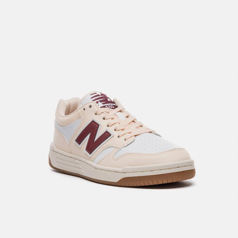 TENIS NB BB480L UNISEX NEW BALANCE ROSA CLARO/BRANCO/VINHO