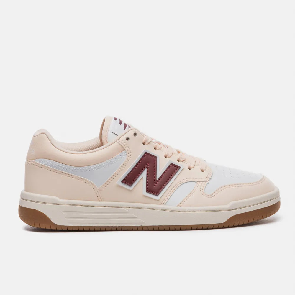 TENIS NB BB480L UNISEX NEW BALANCE ROSA CLARO/BRANCO/VINHO