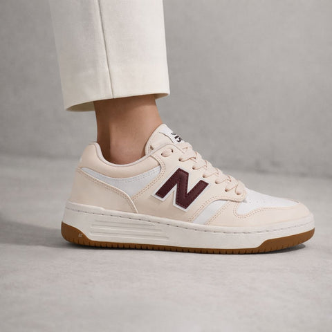 TENIS NB BB480L UNISEX NEW BALANCE ROSA CLARO/BRANCO/VINHO