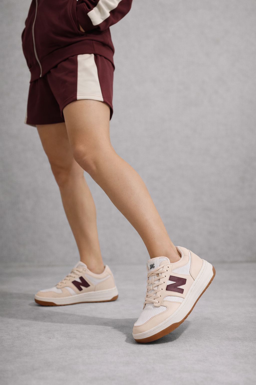 TENIS NB BB480L UNISEX NEW BALANCE ROSA CLARO/BRANCO/VINHO