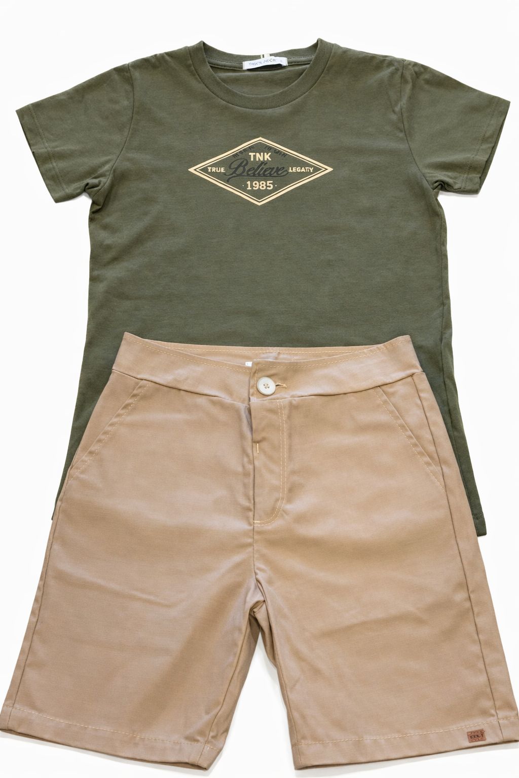 CONJ MAS CAM BELIEVE 1995 E BERM SARJA VERDE MILITAR/SISAL