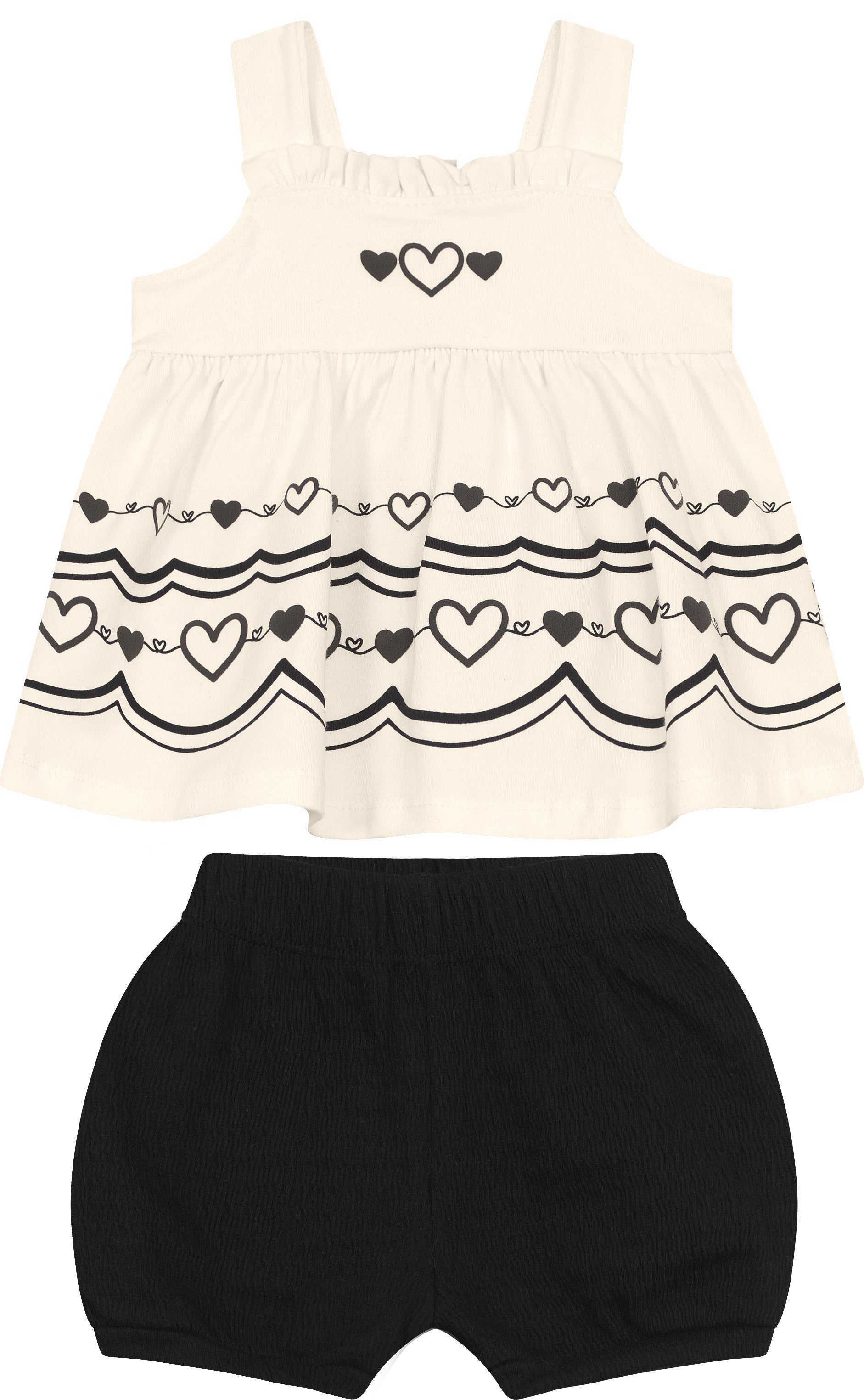 CONJ FEM BATA EST BARRA E SHORT ANARRUGA OFF WHITE