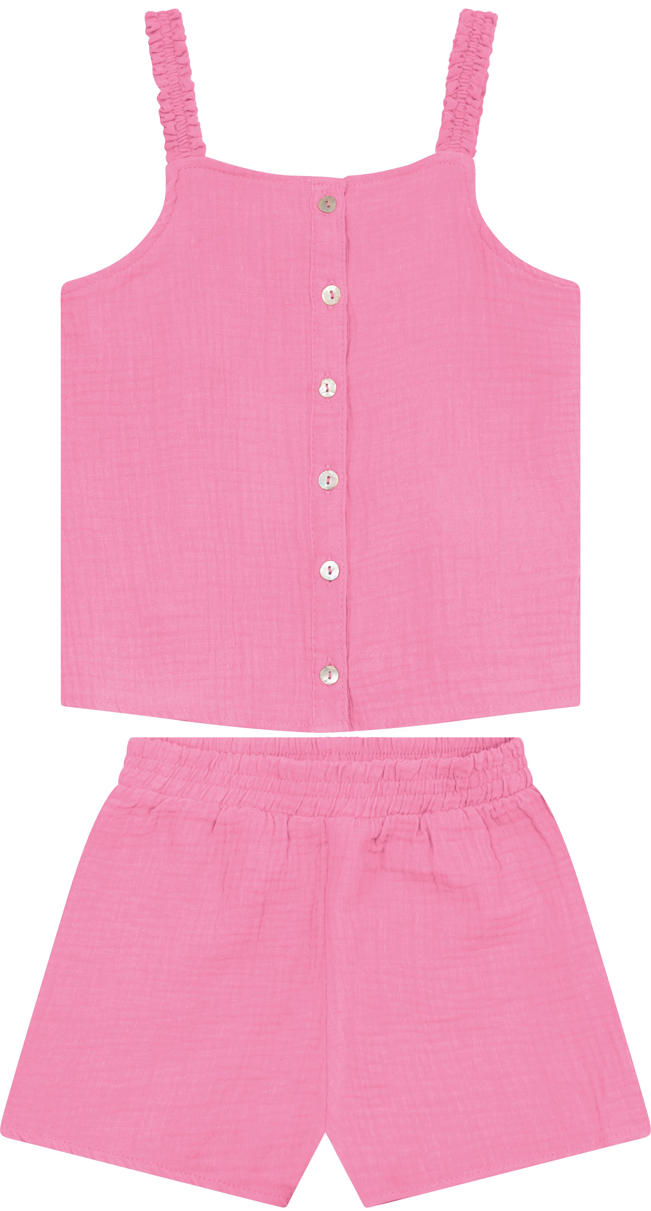 CONJ FEM BATA ALCA ELAS BOT E SHORT GAZE ROSA