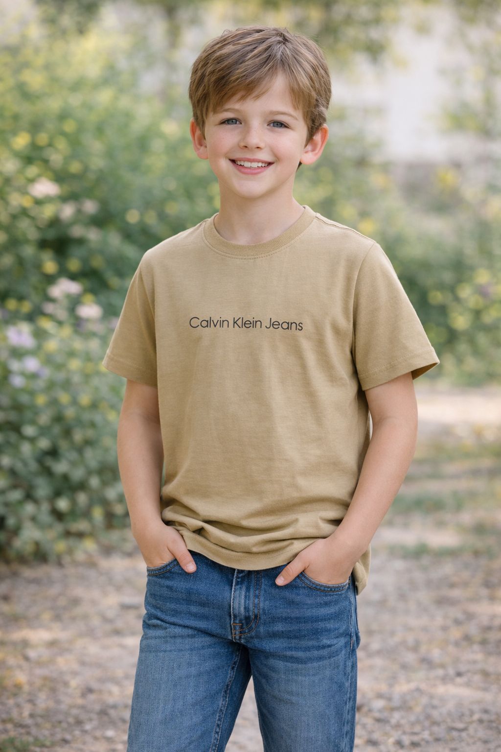 CAMISETA CKJ KIDS MC LOGO CENTRALIZADO HAVANA