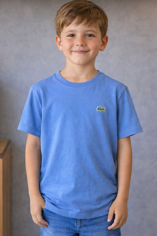CAMISETA MAS KIDS MC LACOSTE CORE AZUL CLARO HBP