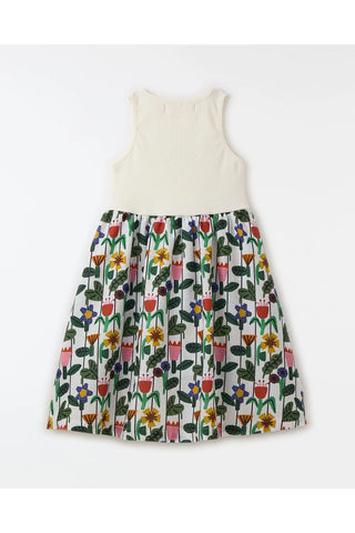 VESTIDO RIBANA FLORES DO JARDIM FABULA BRANCO/ESTAMPADO