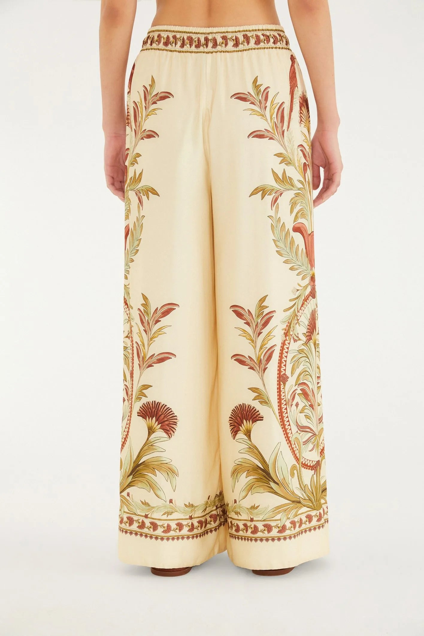 CALCA FEM PANTALONA JARDIM LOUISE FARM BEGE