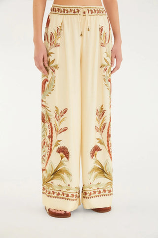 CALCA FEM PANTALONA JARDIM LOUISE FARM BEGE