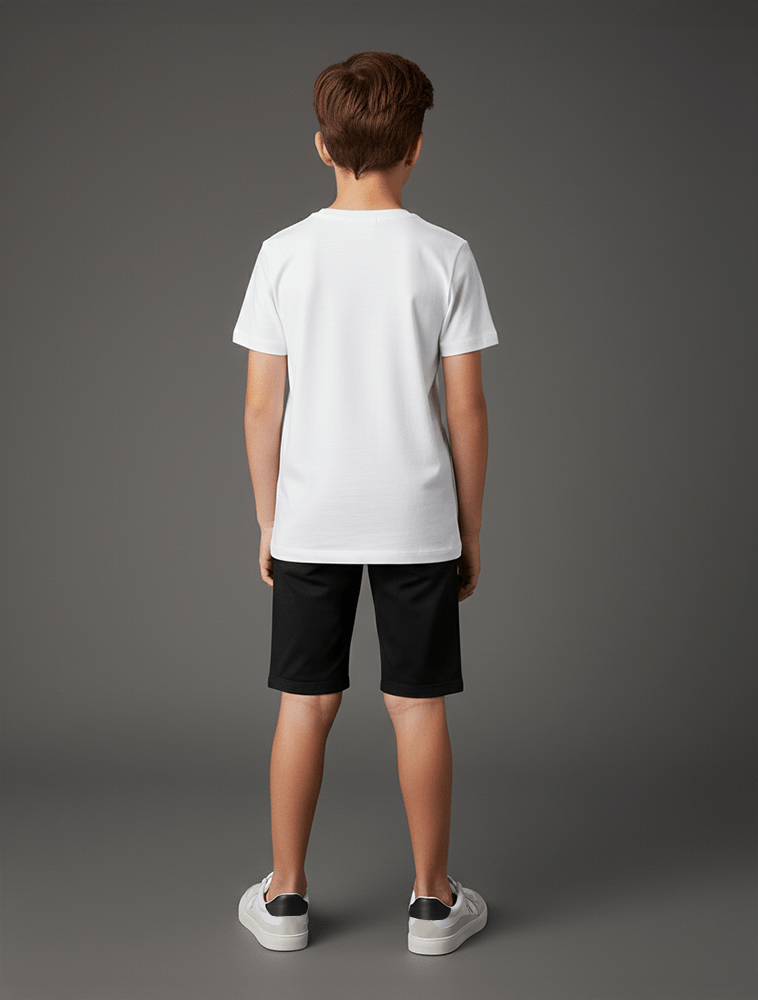CAMISETA MAS CKJ KIDS LOGO PEITO BRANCO