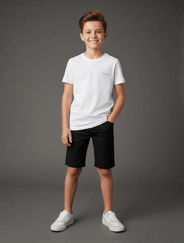 CAMISETA MAS CKJ KIDS LOGO PEITO BRANCO