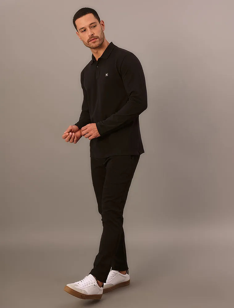 POLO CKJ MAS ML REGULAR PREMIUM PRETO