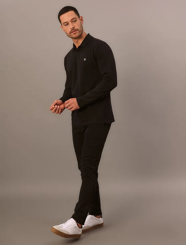 POLO CKJ MAS ML REGULAR PREMIUM PRETO