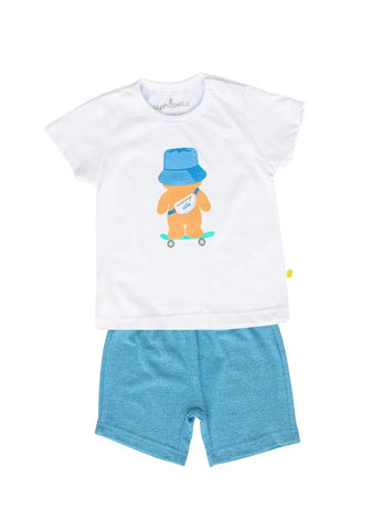 CONJ MAS VIAGEM AO CHILE URSOA SKATE BRANCO/AZUL