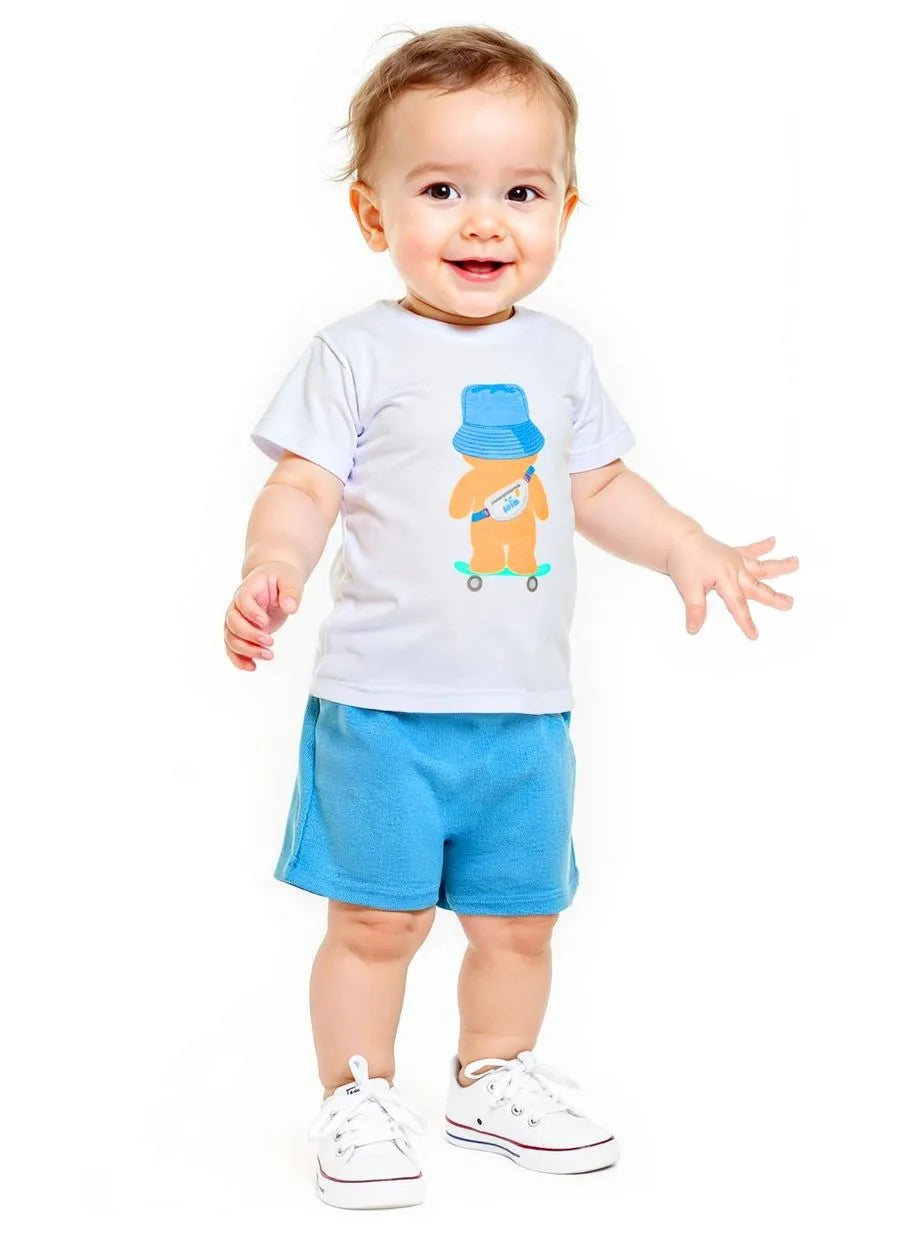 CONJ MAS VIAGEM AO CHILE URSOA SKATE BRANCO/AZUL