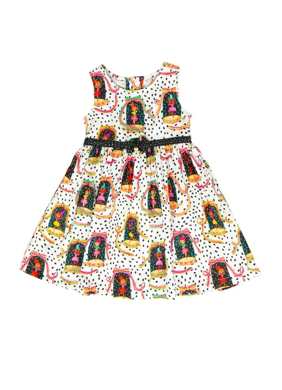 VESTIDO CAIXINHA DE MUSICA ALPHABETO BRANCO