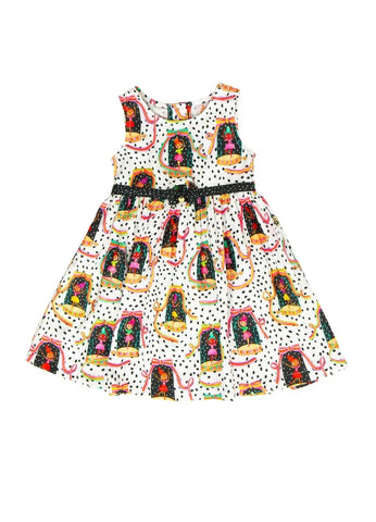 VESTIDO CAIXINHA DE MUSICA ALPHABETO BRANCO