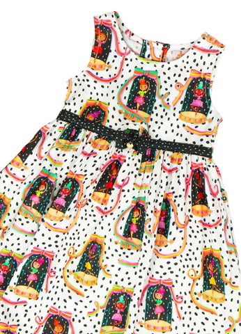 VESTIDO CAIXINHA DE MUSICA ALPHABETO BRANCO