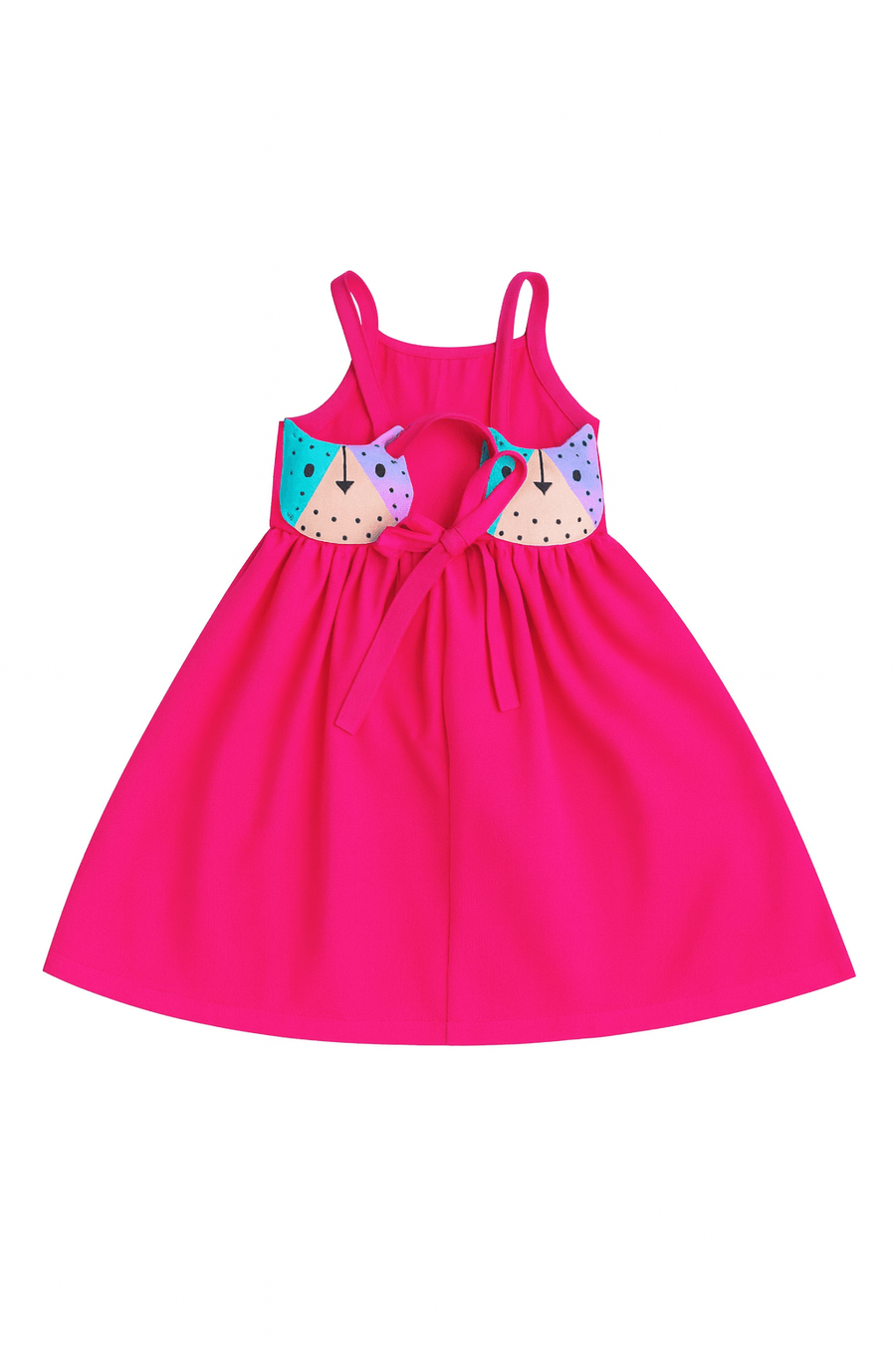 VESTIDO ENTRE COTRES DET COSTAS BICHINHO ROSE