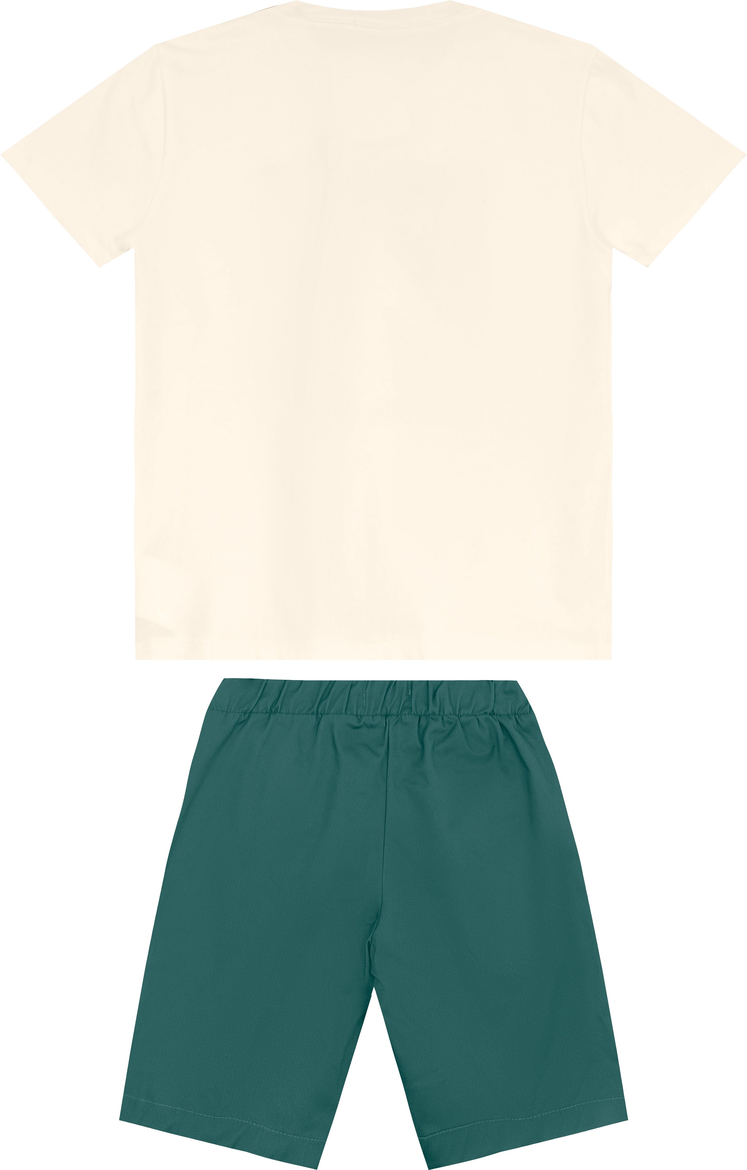 CONJ MAS CAM TN QUAD RELEVO E BERM SARJA OFF WHITE/EUCALIPTO