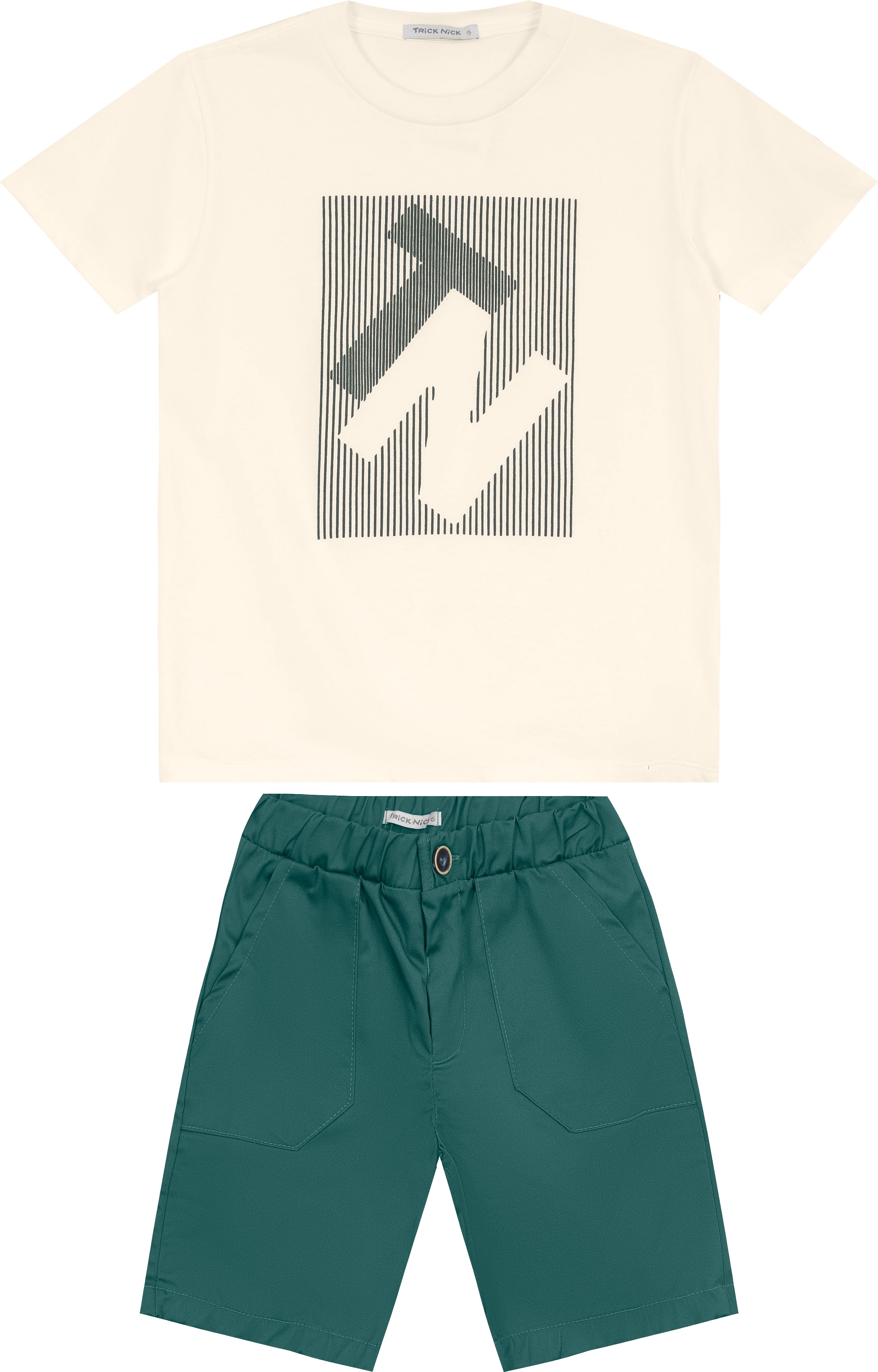 CONJ MAS CAM TN QUAD RELEVO E BERM SARJA OFF WHITE/EUCALIPTO