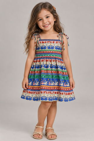 VESTIDO PEDALINHO FABULA ESTAMPADO