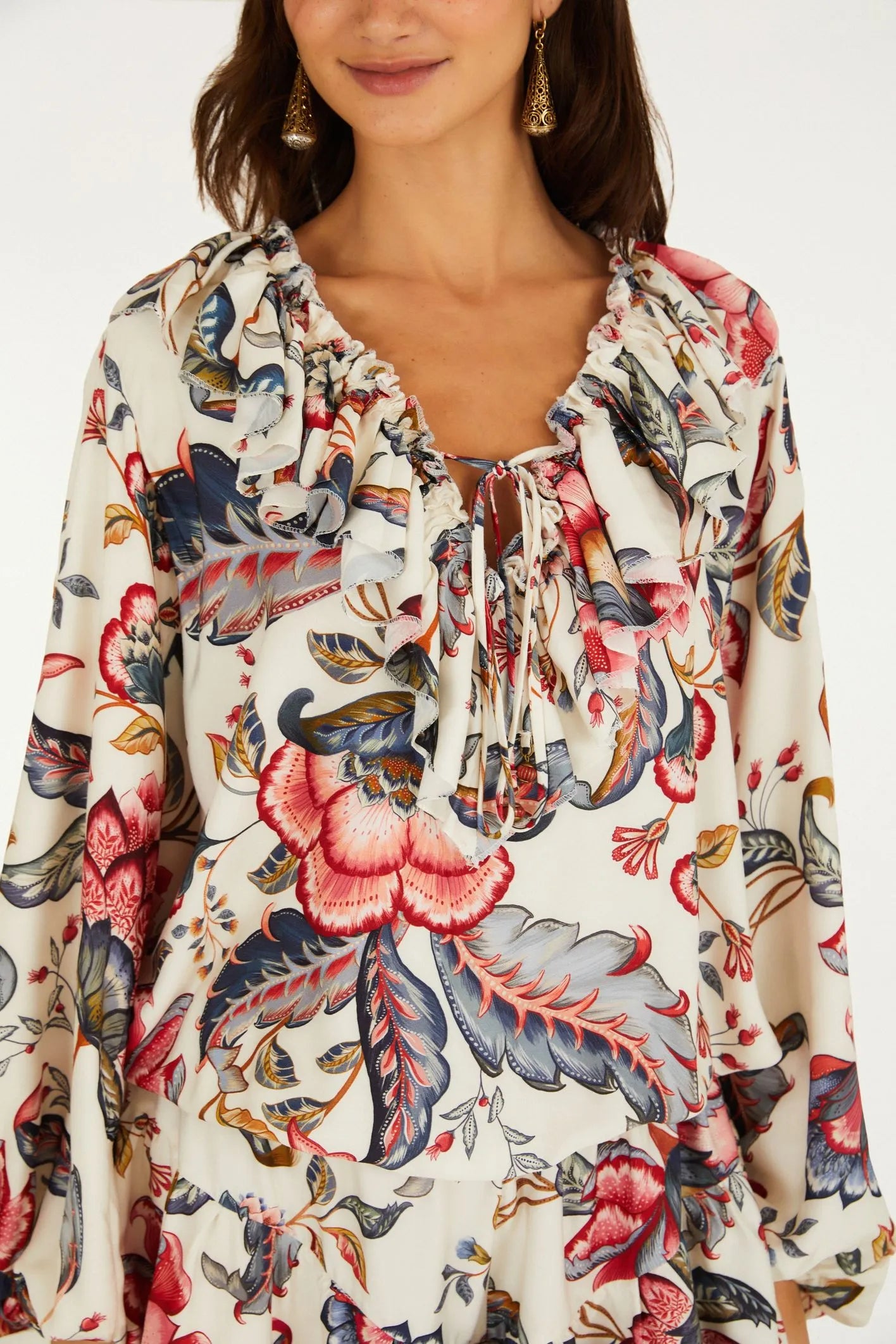 MACAQUINHO FEM BOHO DE MAR FARM OFF WHITE