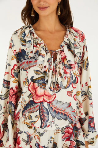 MACAQUINHO FEM BOHO DE MAR FARM OFF WHITE