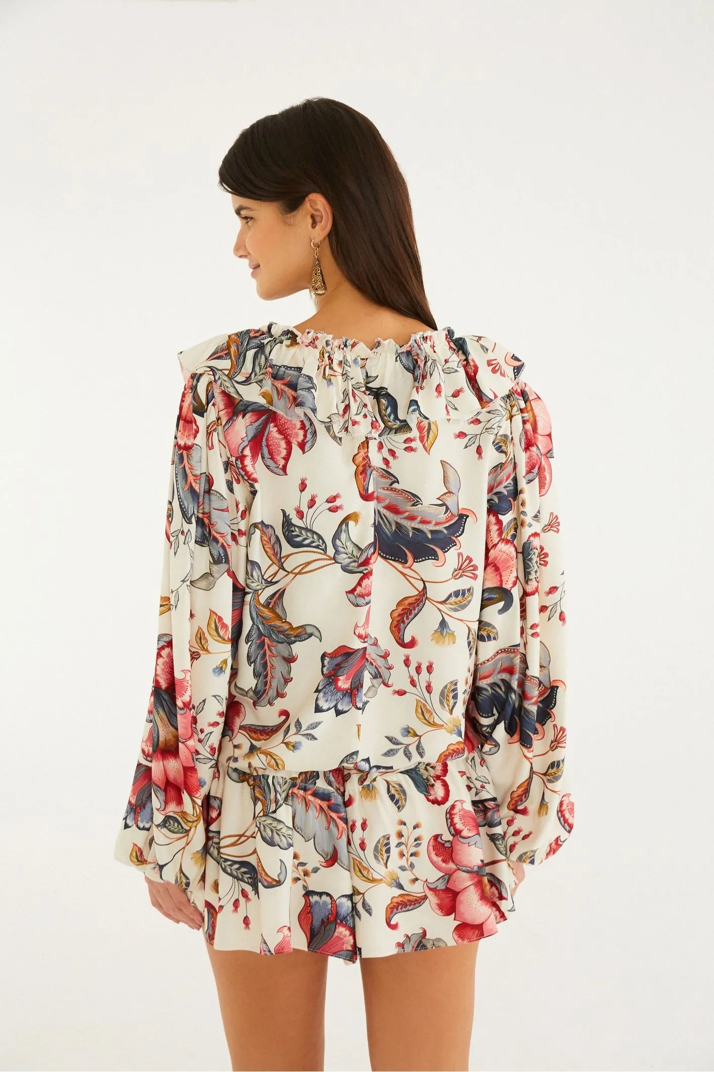 MACAQUINHO FEM BOHO DE MAR FARM OFF WHITE