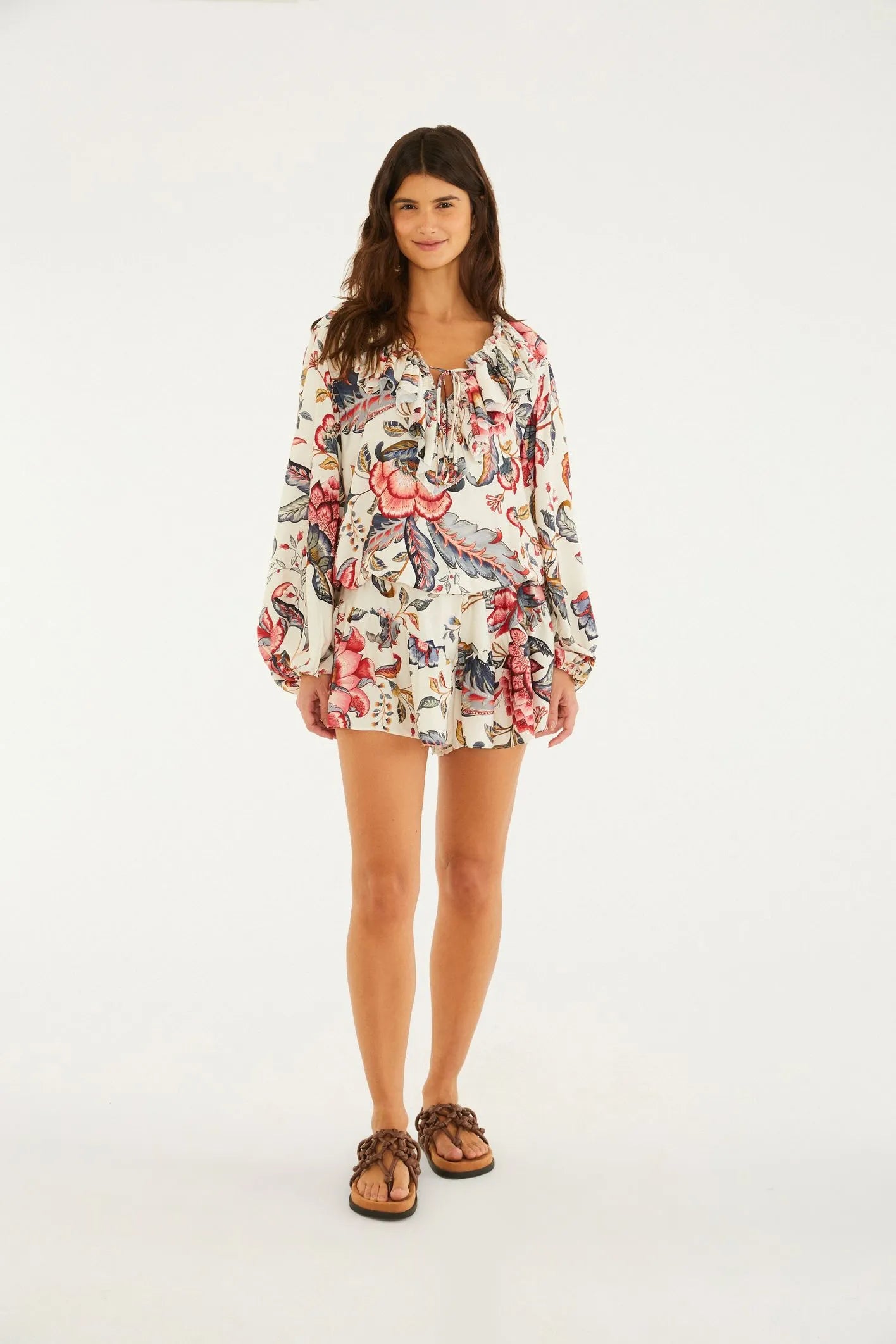 MACAQUINHO FEM BOHO DE MAR FARM OFF WHITE