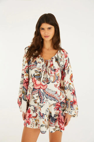 MACAQUINHO FEM BOHO DE MAR FARM OFF WHITE