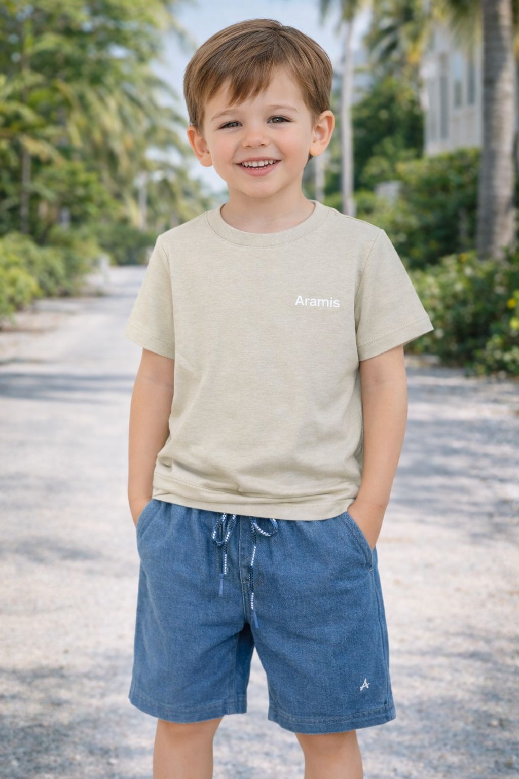 CAMISETA MAS MC ARAMIS INF EST CIRCULO CAQUI