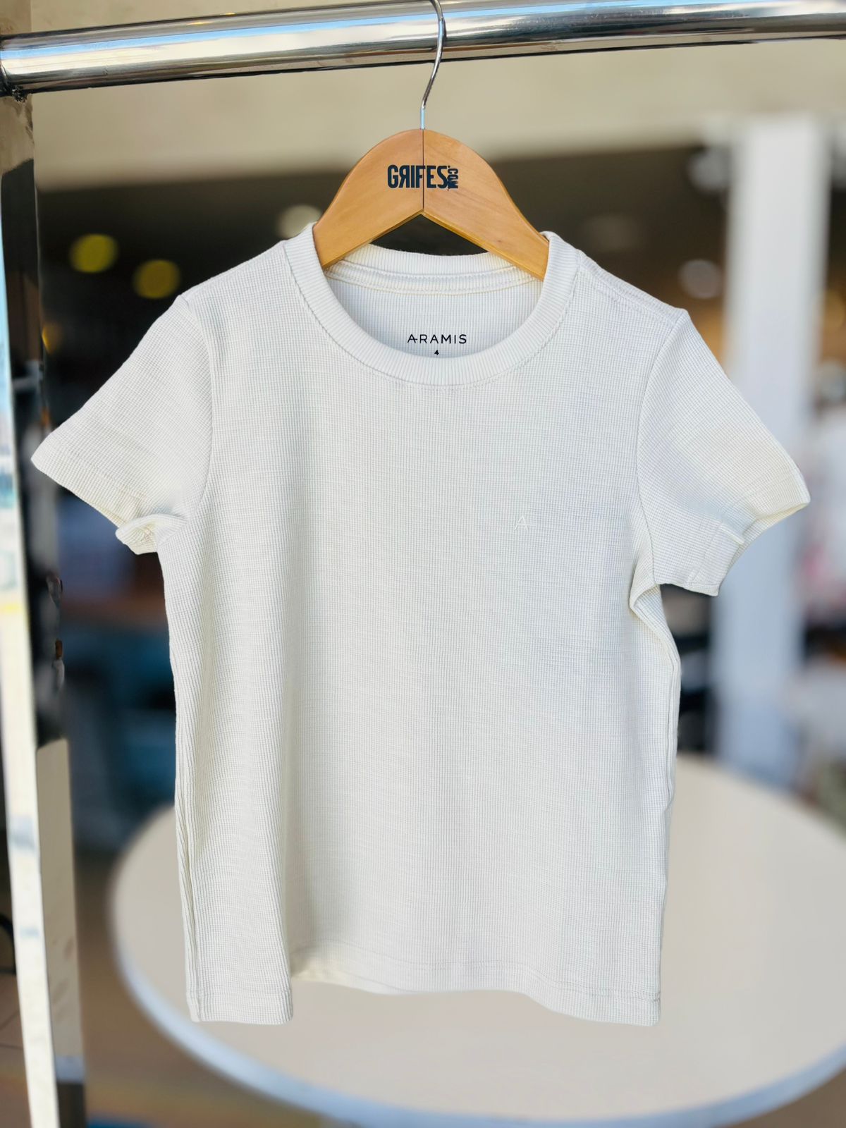 CAMISETA MAS MC ARAMIS INF TEXTURA MARFIM