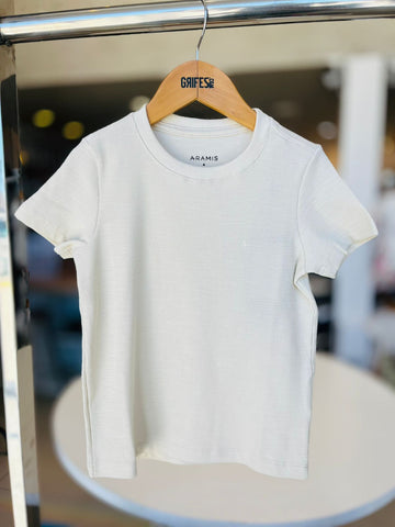 CAMISETA MAS MC ARAMIS INF TEXTURA MARFIM