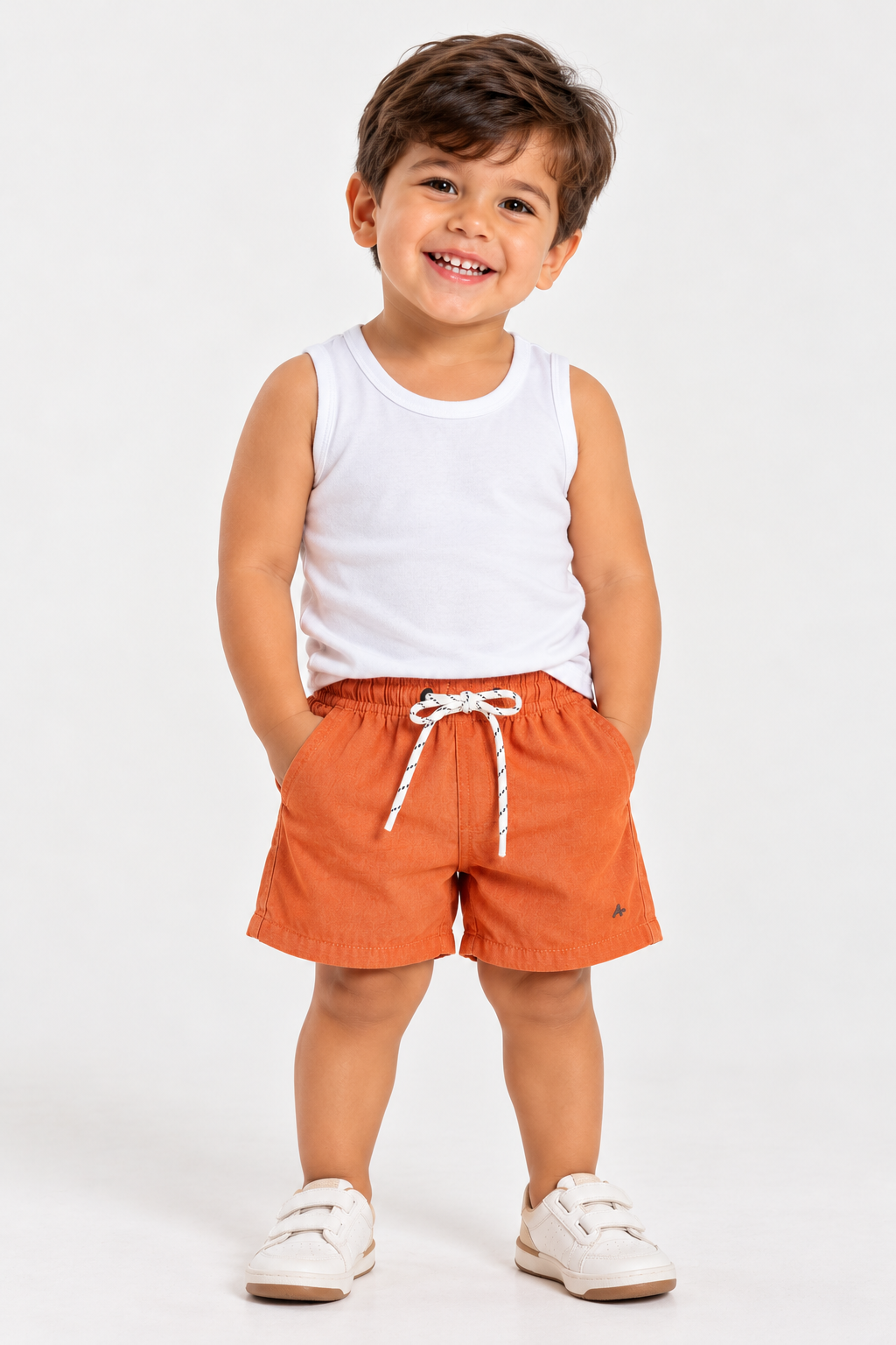 SHORTS ELAST MAS ARAMIS INF MESCLA COLOR LARANJA