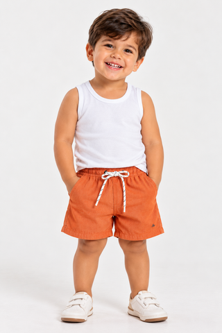SHORTS ELAST MAS ARAMIS INF MESCLA COLOR LARANJA