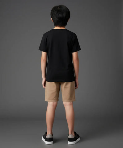 CAMISETA MAS CKJ KIDS LOGO PEITO PRETO