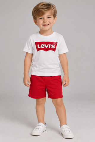 CAMISETA MC LEVIS KIDS BATWING BRANCO 001