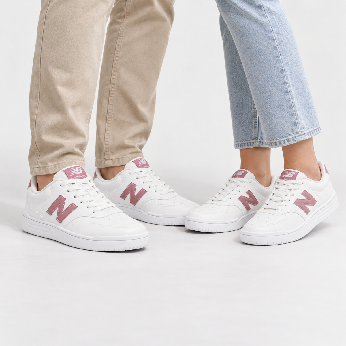 TENIS NB BB80 UNISEX NEW BALANCE BRANCO/ROSA ENVELHECIDO
