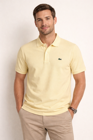 POLO MASC MC LACOSTE AMARELO 107