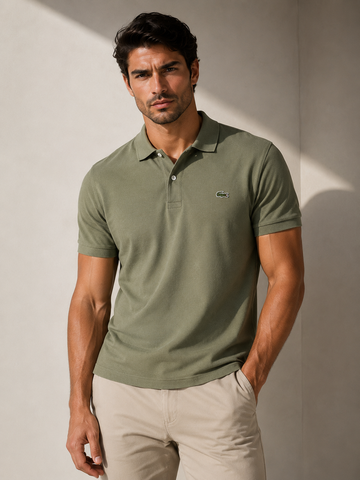 POLO MASC MC LACOSTE VERDE MUSGO BMY