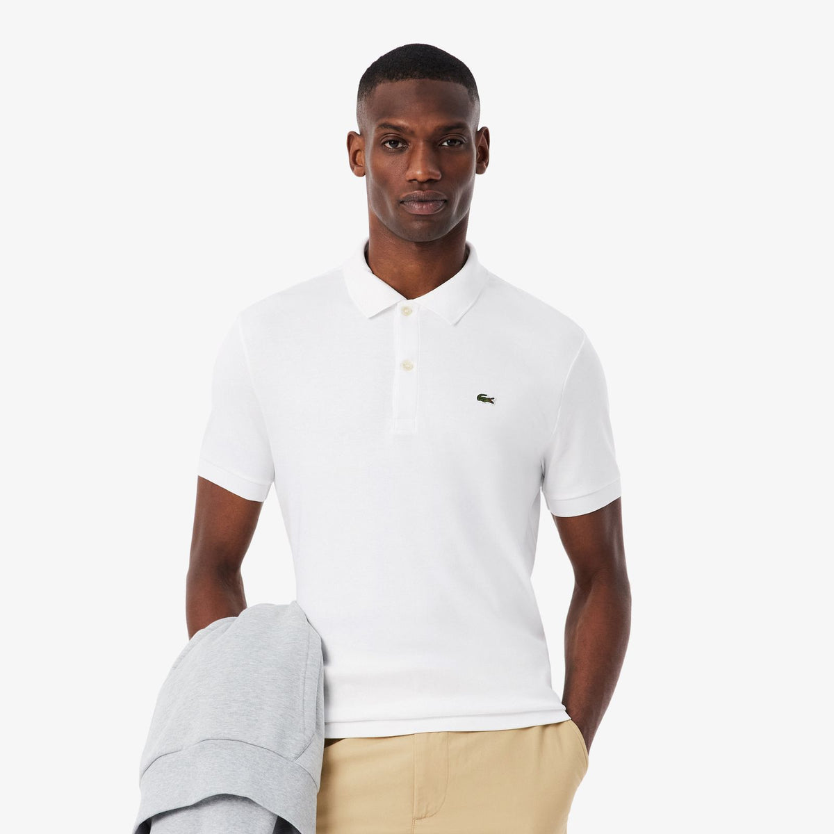 POLO MASC MC LACOSTE BRANCO 001