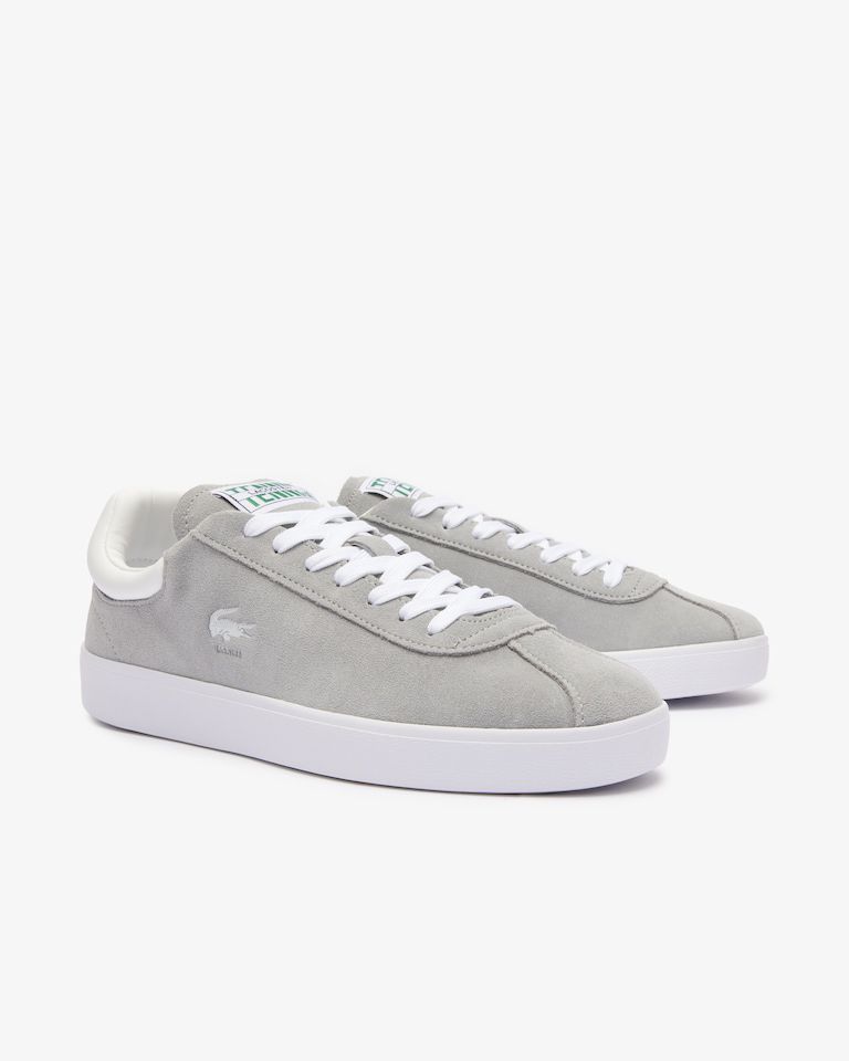 TENIS MASC BASESHOT LACOSTE CINZA/BRANCO 25Y