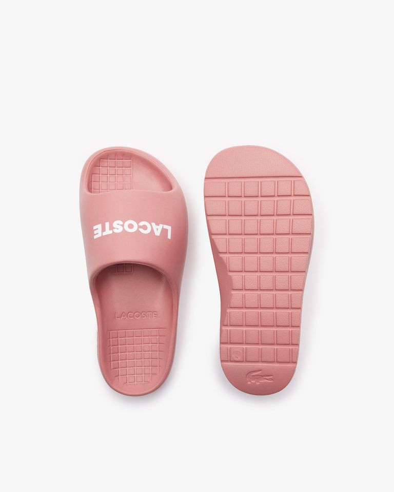 CHINELO FEM SERVE SLIDE 2 LACOSTE ROSA/BRANCO F50