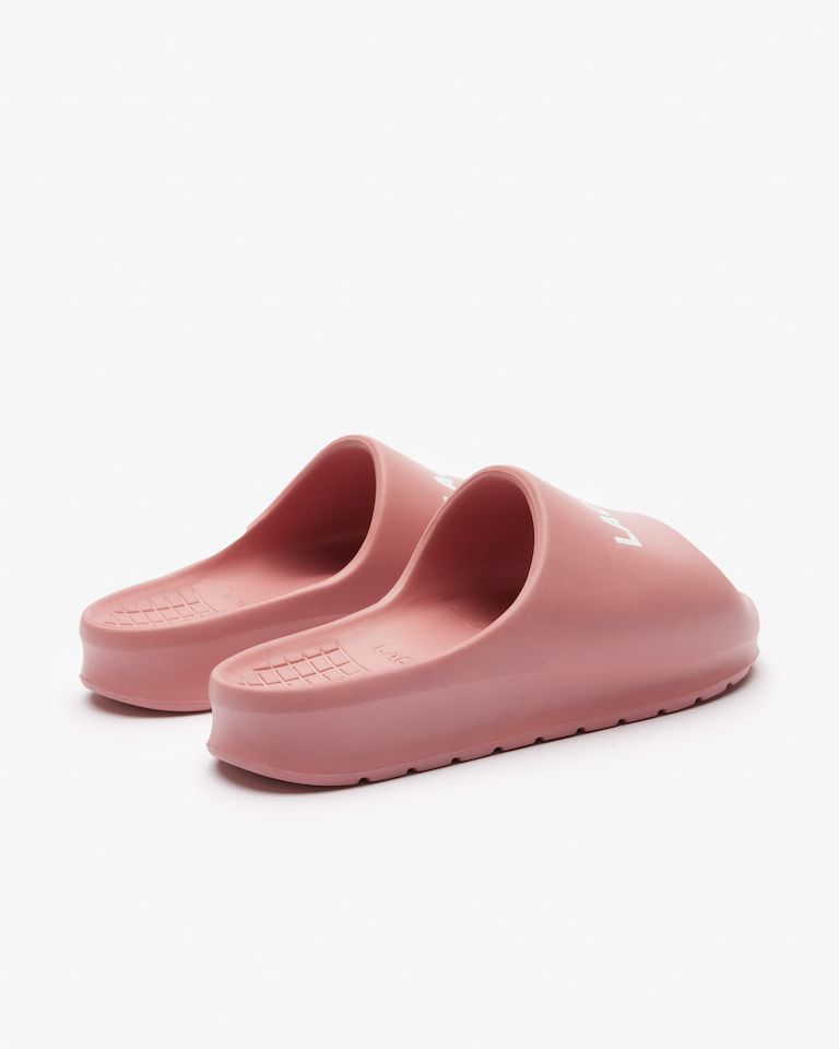 CHINELO FEM SERVE SLIDE 2 LACOSTE ROSA/BRANCO F50