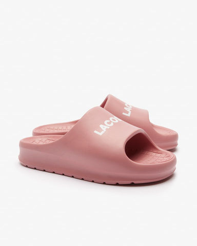 CHINELO FEM SERVE SLIDE 2 LACOSTE ROSA/BRANCO F50