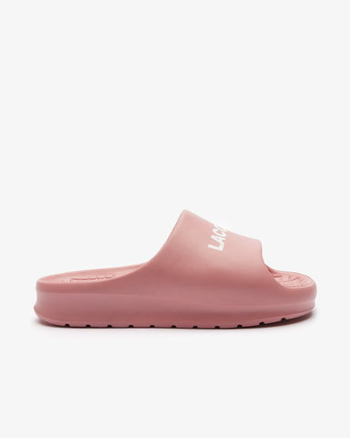 CHINELO FEM SERVE SLIDE 2 LACOSTE ROSA/BRANCO F50